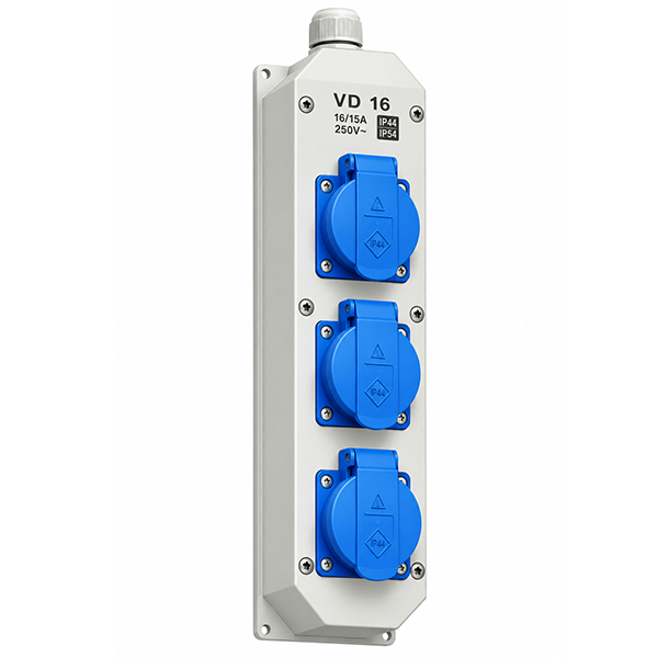 Hateha VD16 verdeeldoos 3V grijs-blauw