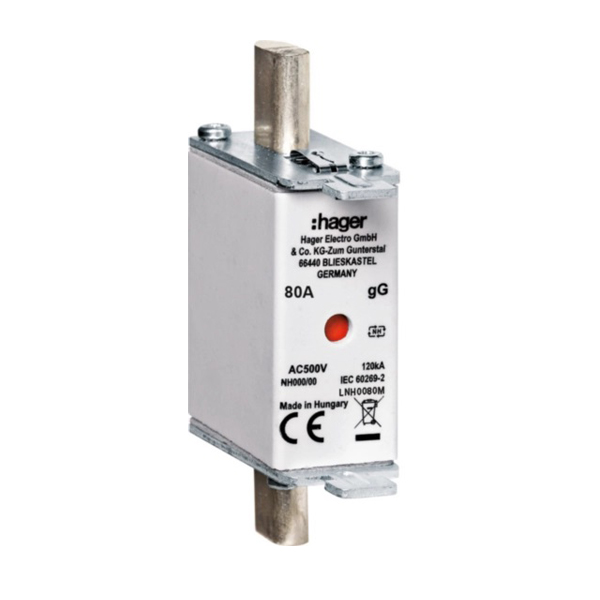 Mespatroon traag 80A NH000 GG 3 stuks