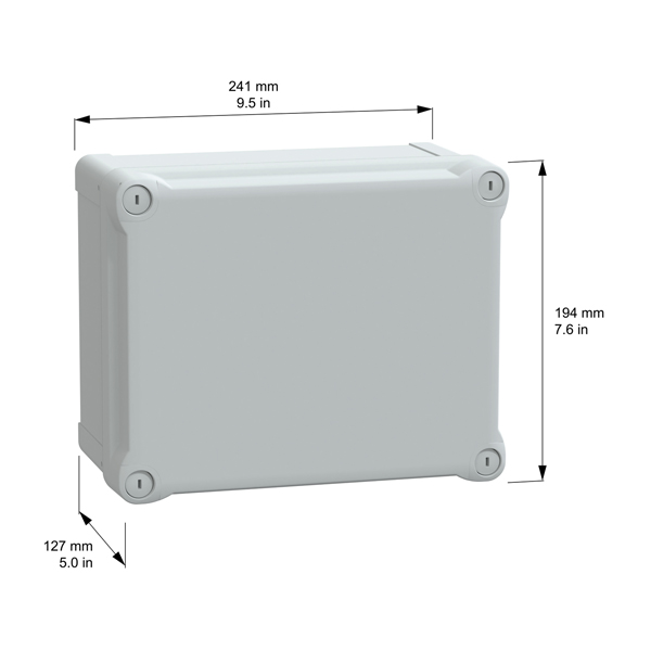 SE NSYTBS241912H ABS box 241x194x127mm