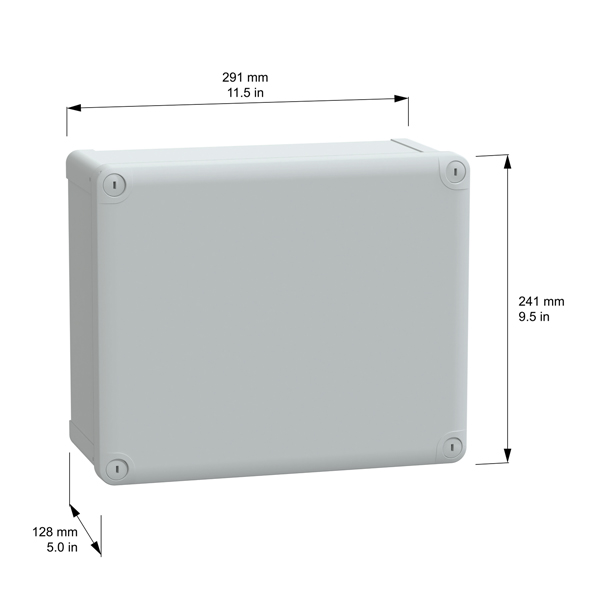 SE NSYTBS292412 ABS box 291x241x128mm