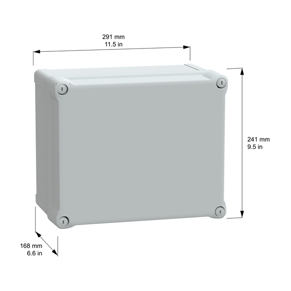SE NSYTBS292416H ABS box 291x241x168mm