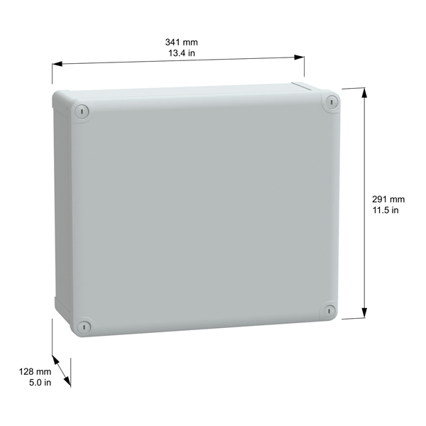 SE NSYTBS342912 ABS box 341x291x128mm