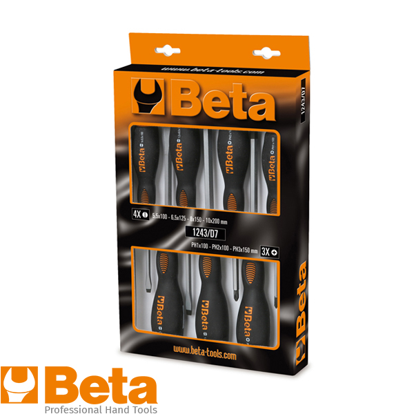 Beta 1243/d7 slagvaste schroevendraaier set