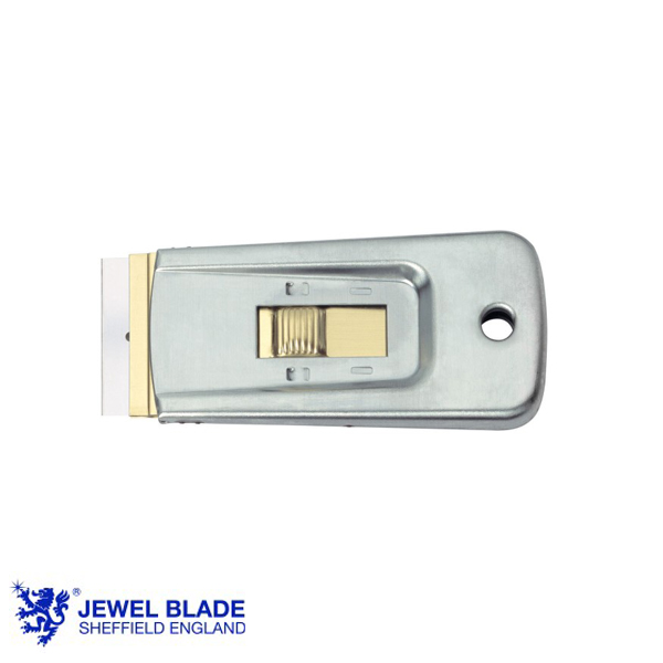 Glasschraper kunststof 5 reservemessen trapezium