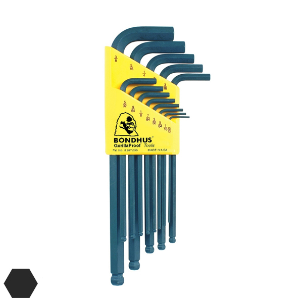 Bondhus set inch 0.50-3/8 lang met kogel