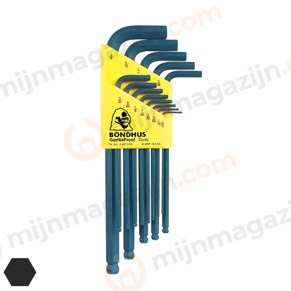 Bondhus set inch 0.50-3/8 lang met kogel