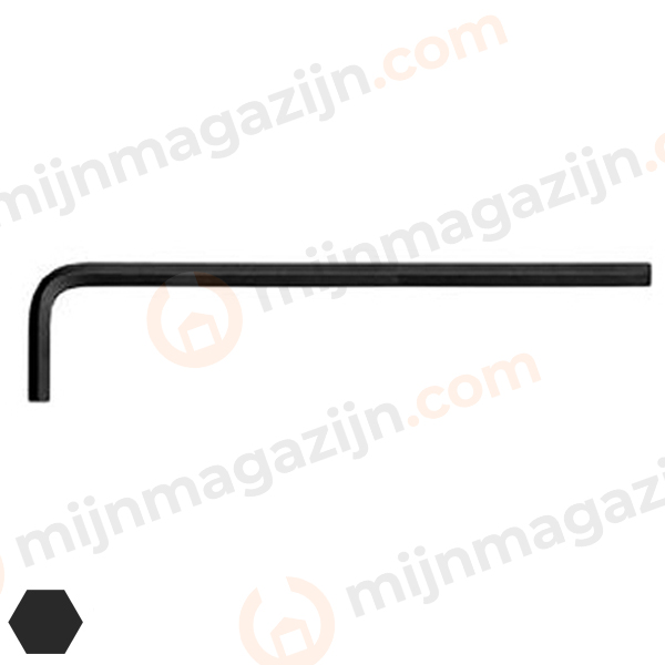 Inbussleutel 3.5x100mm lang met kogel zwart