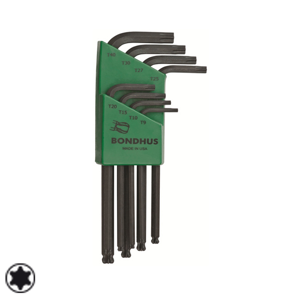 Bondhus set Torx T9-T40 lang met kogel