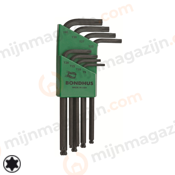 Bondhus set Torx T9-T40 lang met kogel