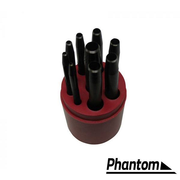 Holpijpset even 2-10mm met houder