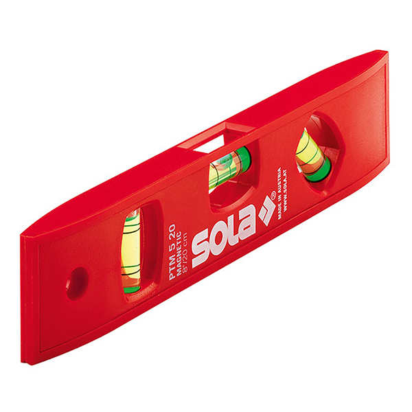 Kunststof waterpas PTM5/20 blister 20cm 3 libellen