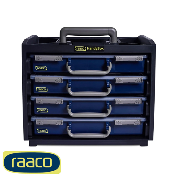 Raaco handybox 4x type 55 blauw/grijs
