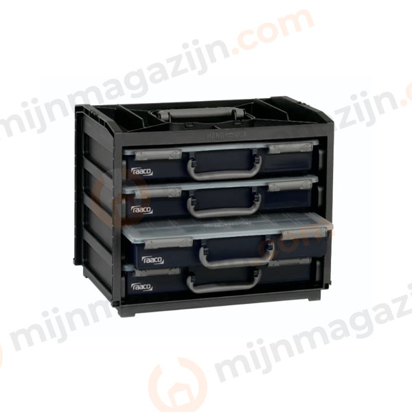 Raaco handybox 4x type 55 blauw/grijs