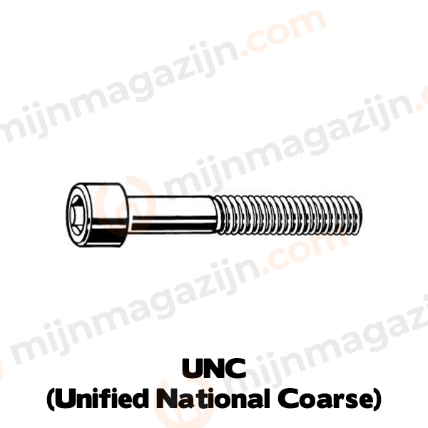 Cilinderkopbout BZK UNC 1/2×1 1/4 Blank Kl.12