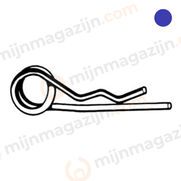 D11024 Borgclip dubbel 5mm(4.5) RVS A4