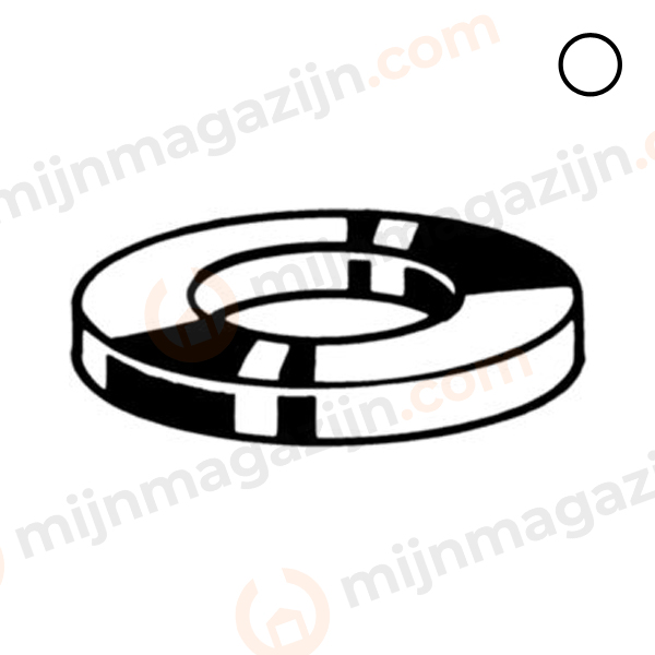 D125A kunststof sluitring M8 PA 6.6