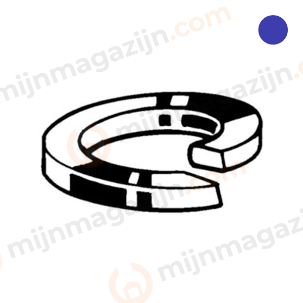 D127B Veerring M4 RVS A4