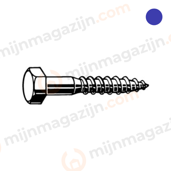 D571 Houtdraaibout 8x65mm RVS A4