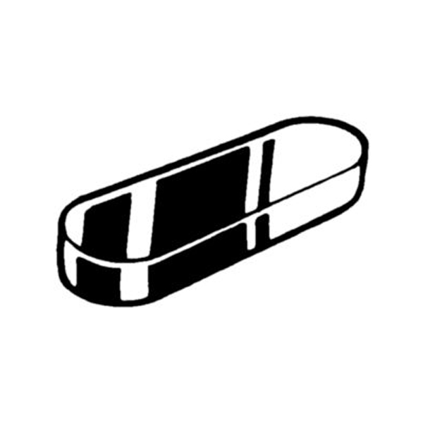 D6885A Vlakke inlegspie 5x5x10mm