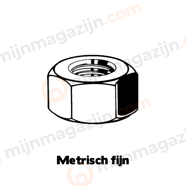 D934 Zesk.moer MF M30x1.50 Kl.8 Geel gepassifeerd