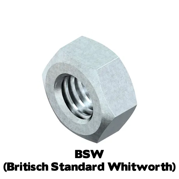 D934 zeskantmoer AU Staal BSW 1/4