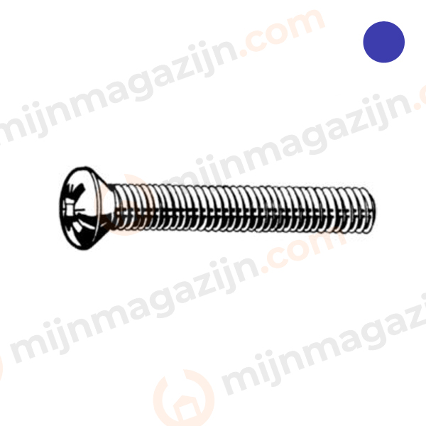 D966Z BVK-Schroef PZ M3x12 RVS A4