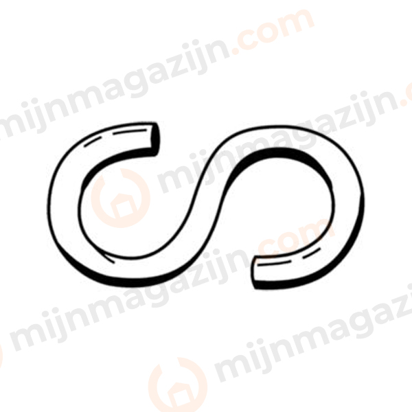 S-Haak 5mm L=50mm opening 10.5mm EVZ