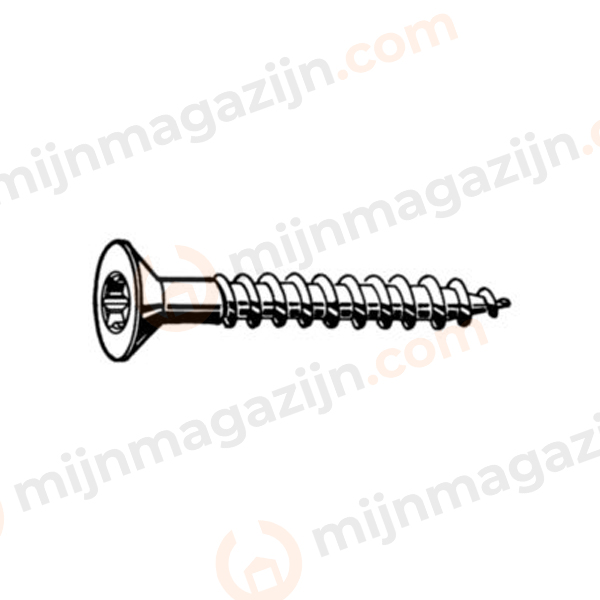 Spaanplaatschroef VK T20 4X35mm EVZ