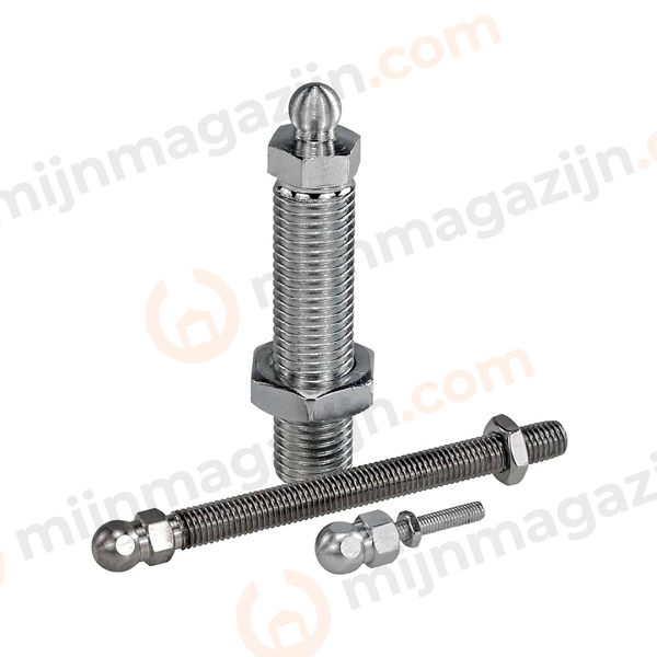 Spindel EVZ tbv. stelvoet kogel 15mm M10X125mm