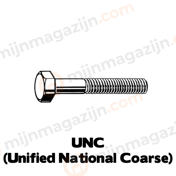 Borstbout UNC 3/8 X 5 Inch blank Kl.5