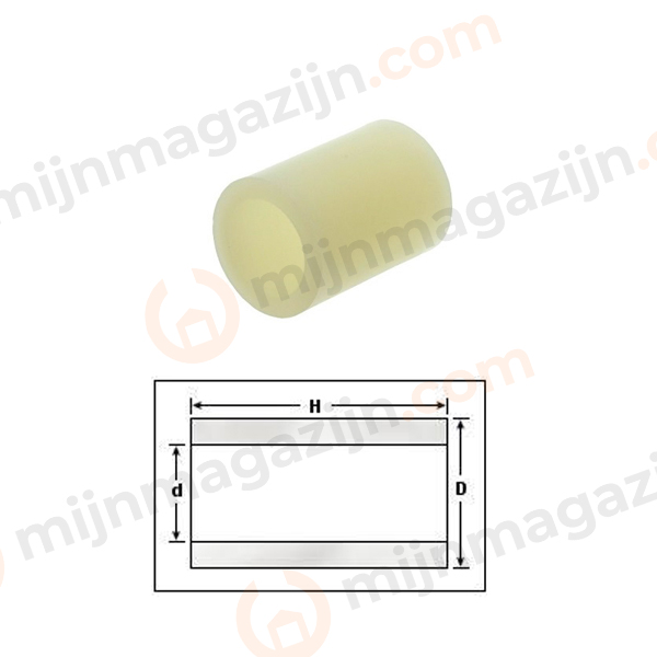 Afstandbus PA6.6 6x10x30mm