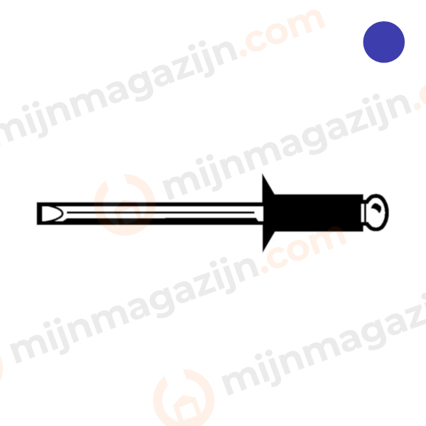 Blindklinknagel RVS A2 VZK. 4.0X12mm