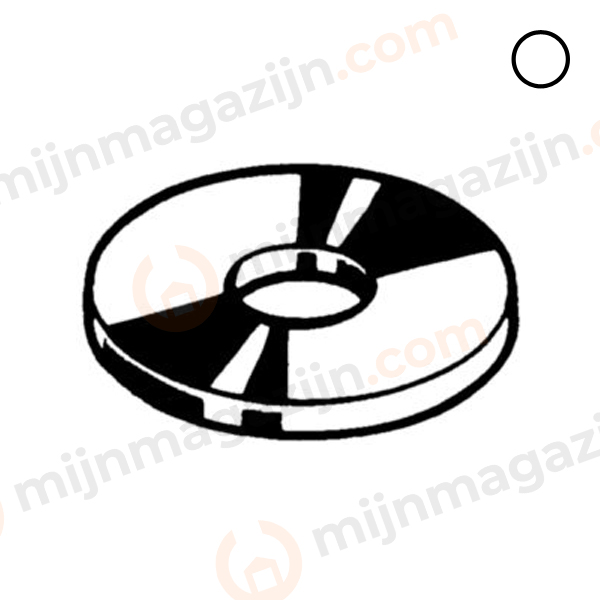 D9021 kunststof sluitring wit 3xD PA 6.6 M5