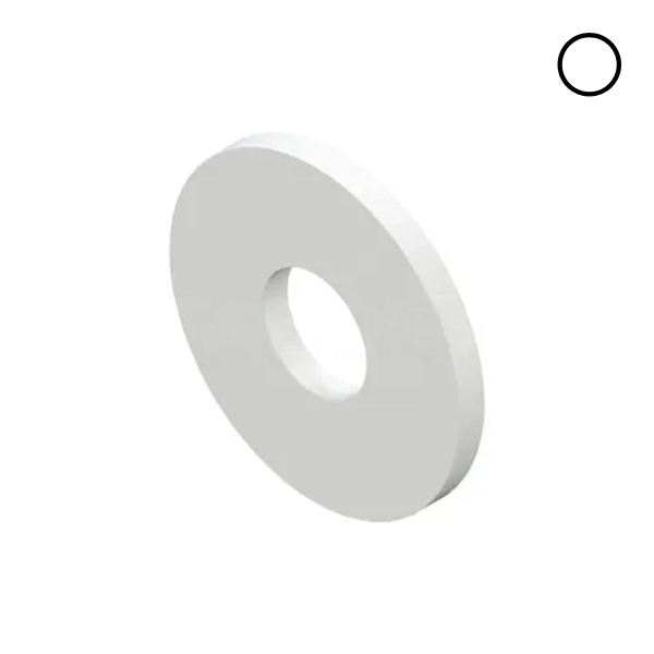 D9021 kunststof sluitring wit 3xD PA 6.6 M6