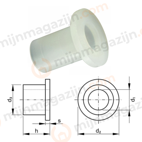 Isolatiemanchet M16 16×21.7×19.7×27.7 PA6.6