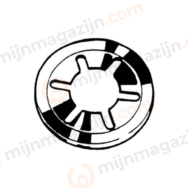 Starlock snelborger 12mm open verenstaal