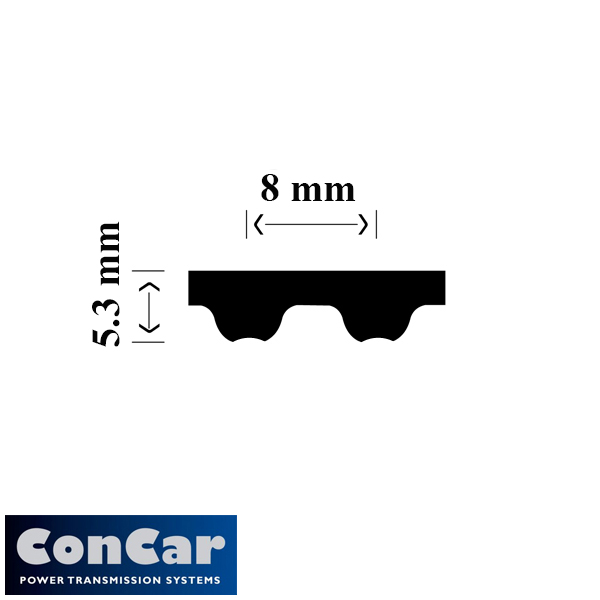 ConCar Tandriem 672-S8M-85