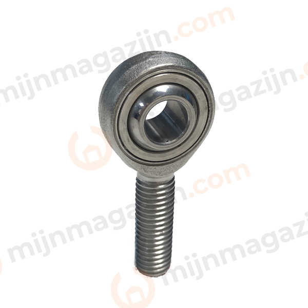 Stangkop RVS M6 PW uitw. boring 6mm