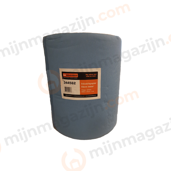 Poetsrol blauw 37CMx380M 3-laags