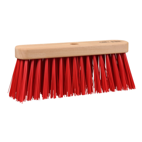 Straat bezem hard PVC 300MM rood
