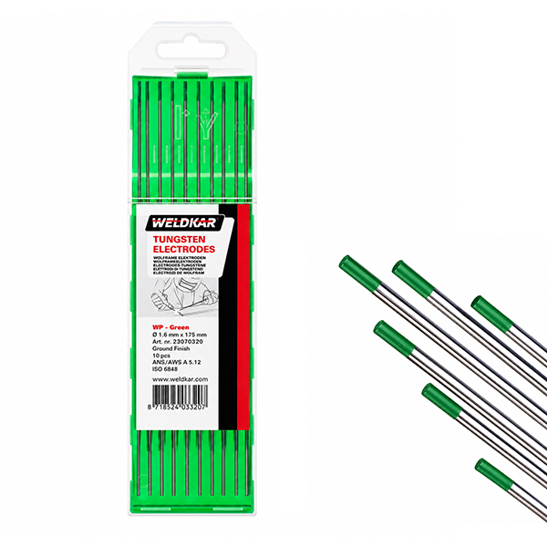 Wolfraam 3.2mm groen Aluminium 10st.