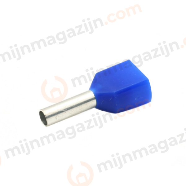 Adereindhuls 2.50qmm L=10mm twin blauw WE 100st.