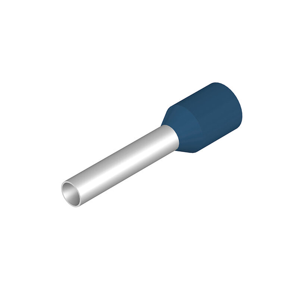 Adereindhuls 2.5qmm L=12mm blauw WE 100st.