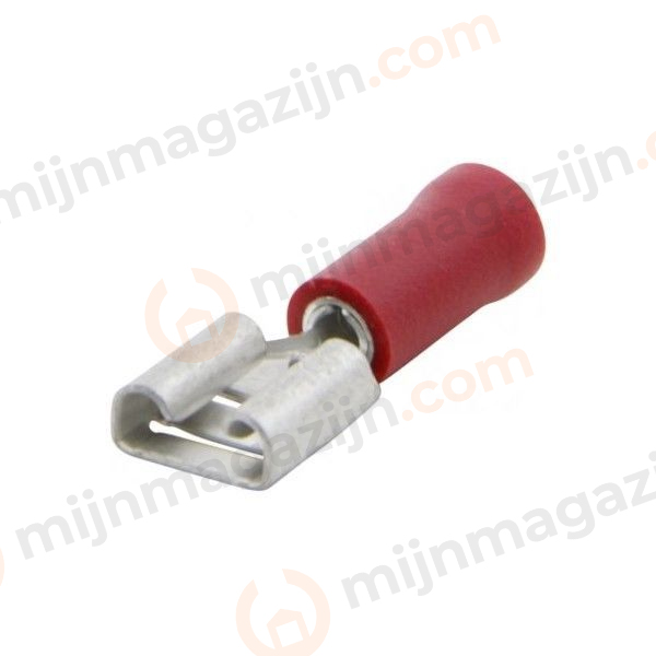 Kabelschoen female plat 2.8mm rood 100st.