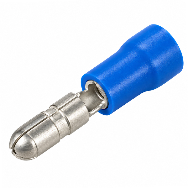 Kabelschoen kogelpin 4mm blauw 100st.