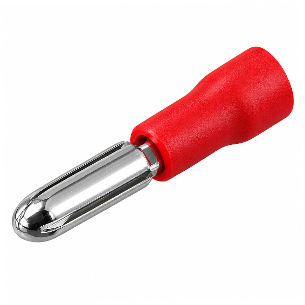 Kabelschoen kogelpin 4mm rood 100st.