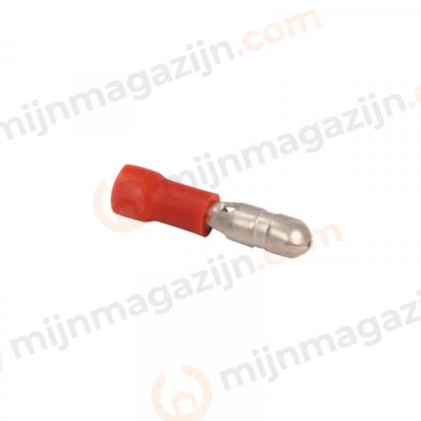 Kabelschoen kogelpin 4mm rood 100st.
