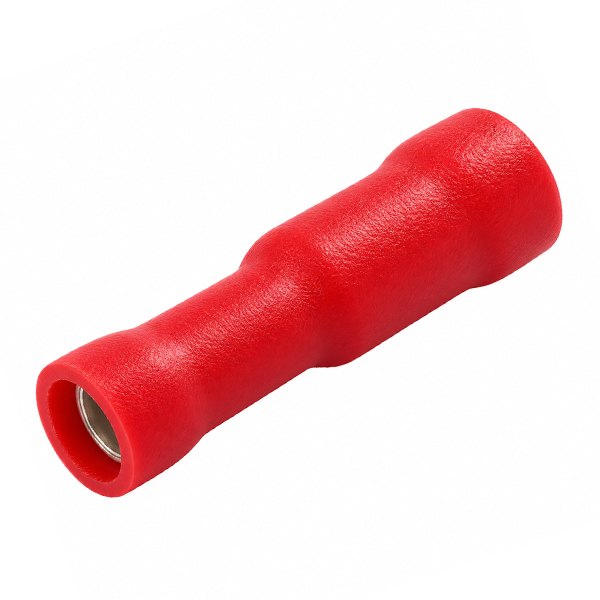 Kabelschoen kogelvrouw 4mm rood 100st.