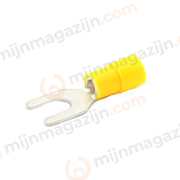 Kabelschoen vork 8.4mm geel 100st.