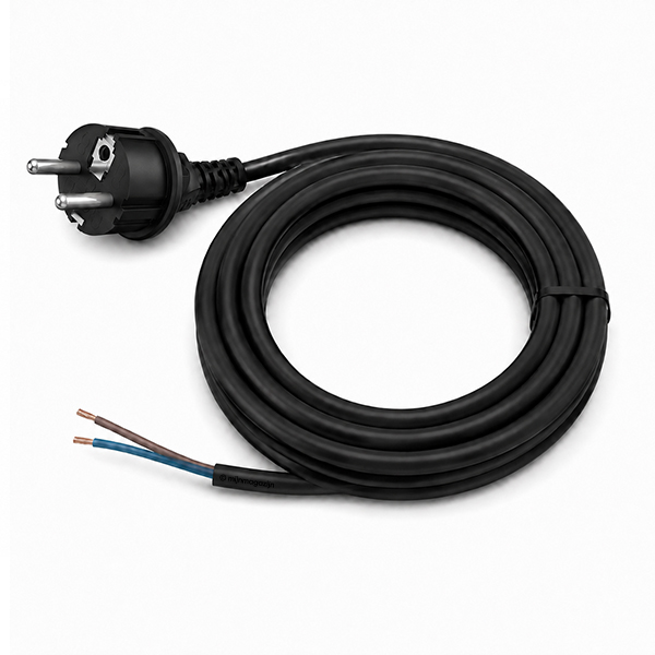 Aansluitsnoer 2×1,5mm 3m H07RN-F 16A zwart